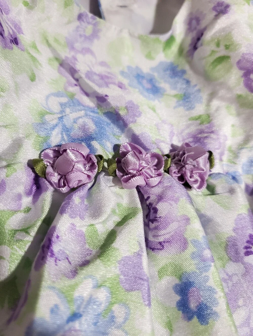 Marmellata Floral Party Dress in Purple and Blue